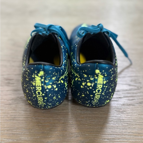 Nike Mercurial Victory V FG boys turquoise neon athletic soccer cleats shoes 3.5 - Picture 4 of 5